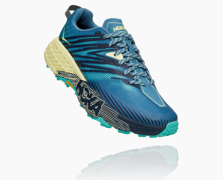 Hoka One One Speedgoat 4 Trailskor Dam - Blå - FMUVB-7946